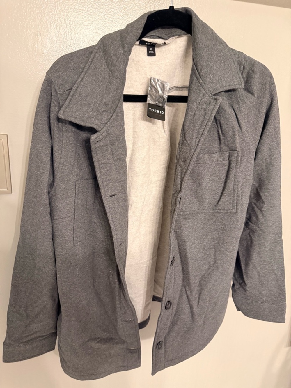 torrid Gray Knit Blazer Jacket